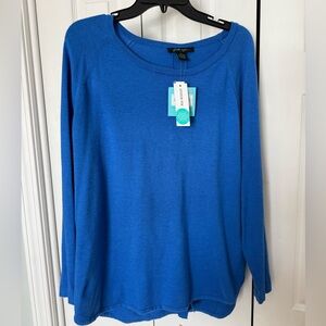 Faith & Zoe Vibrant Blue Long Sleeve Top
